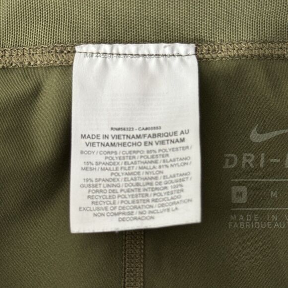 Nike Pants Womens Medium Olive Green Polka Dot Power Racer Flash Running Tights - Picture 7 of 9